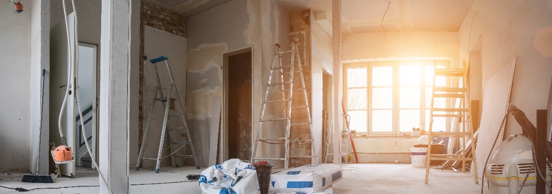 Rebuilding an old real estate apartment prepared and ready for renovate jpg